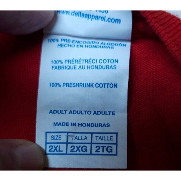 Delta Pro Weight Mens 2XL Red Coca Cola Coke Classic Spellout Cotton T-Shirt - Picture 11 of 11